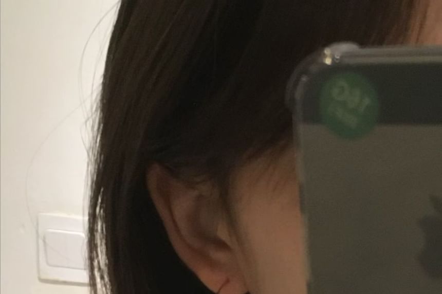 Faux Pearl Open Drop Earring Hoop