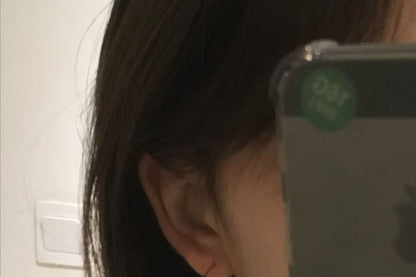 Faux Pearl Open Drop Earring Hoop