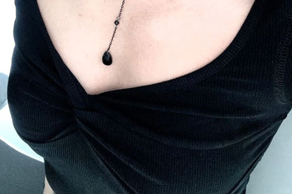 Chain Crystal Necklace Faux Station