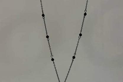 Chain Crystal Necklace Faux Station