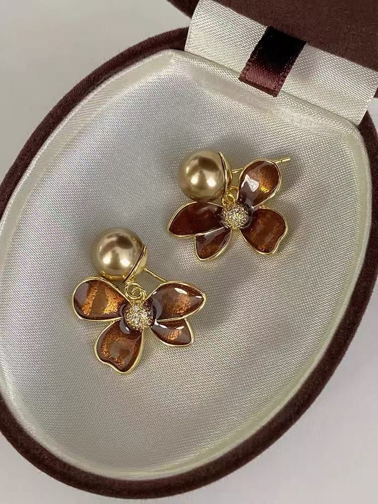 Drop Flower Earring Glaze