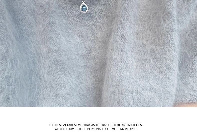 Pearl Pendant Layered Faux Necklace Gemstone