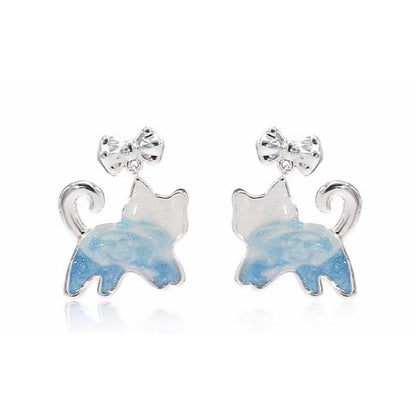 Bow Cat Earring Drop