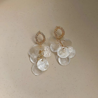 Fringed Earring Drop Shell
