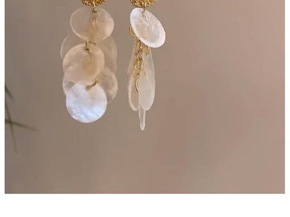 Fringed Earring Drop Shell