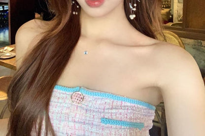 Bow Pearl Faux Drop Fringed Earring