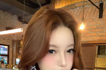 Bow Pearl Faux Drop Fringed Earring