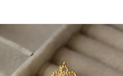 Huggie Earring Rhinestone Flower