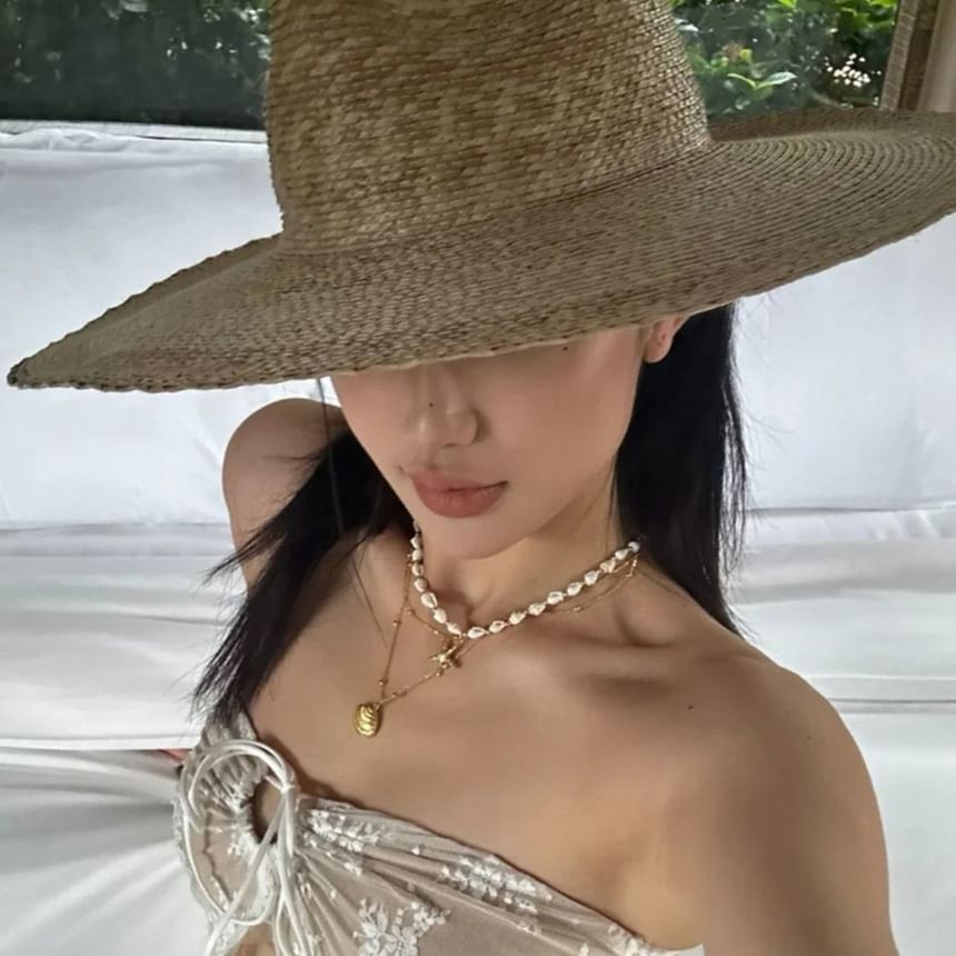 Station Starfish Chain Necklace Pendant Shell Set: +