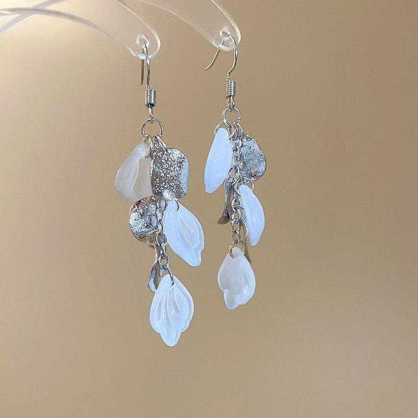 Fringed Drop Earring Hook Shell