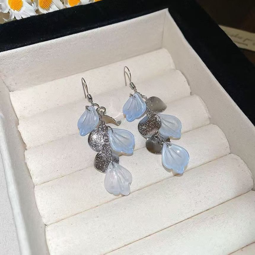 Fringed Drop Earring Hook Shell