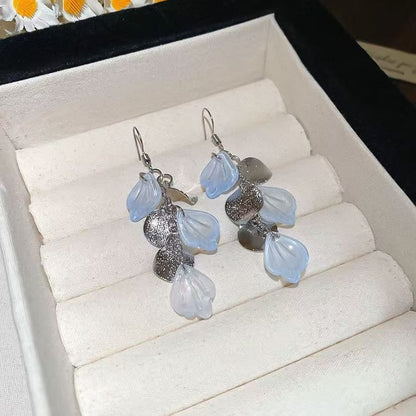 Fringed Drop Earring Hook Shell