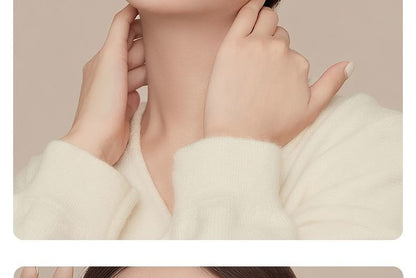 Faux Glitter Drop Earring Asymmetrical Pearl