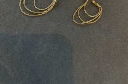 Sterling Silver Layered Hoop Earring 925