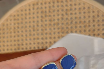 Silver Earring 925 Stud Sterling Square