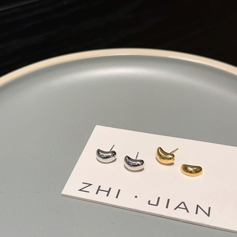 Bean Sterling 925 Stud Silver Earring