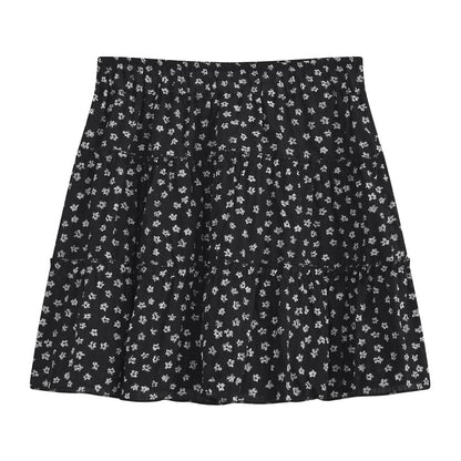 Floral Tiered Mini A-Line Skirt
