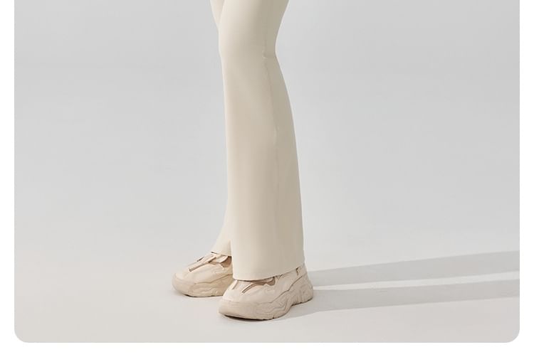 High Waist Flared Sweatpants With Wrap Skirt