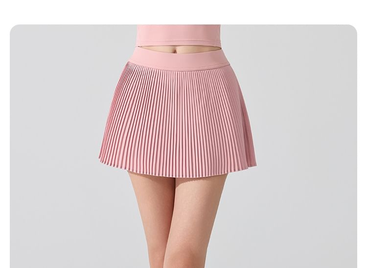 High Waist Sport Mini Pleated Skirt