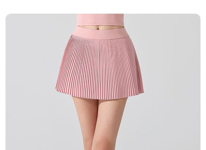 High Waist Sport Mini Pleated Skirt