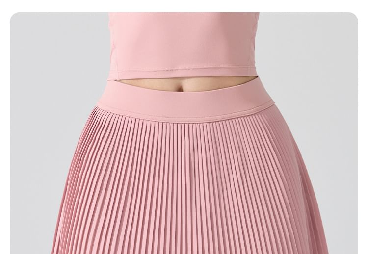 High Waist Sport Mini Pleated Skirt