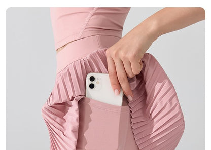 High Waist Sport Mini Pleated Skirt