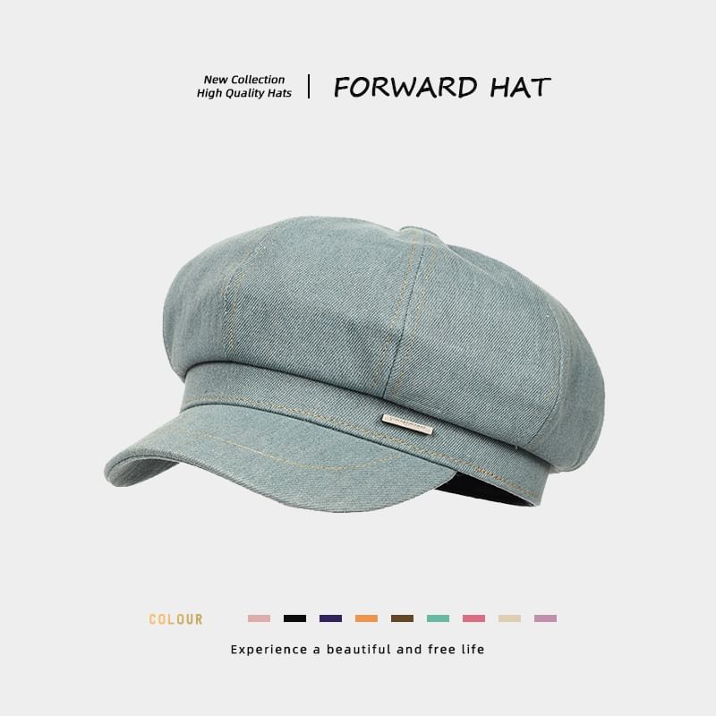 Denim Newsboy Cap