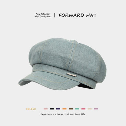 Denim Newsboy Cap