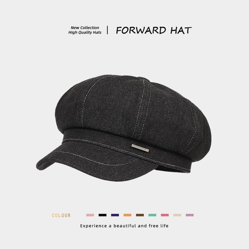 Denim Newsboy Cap
