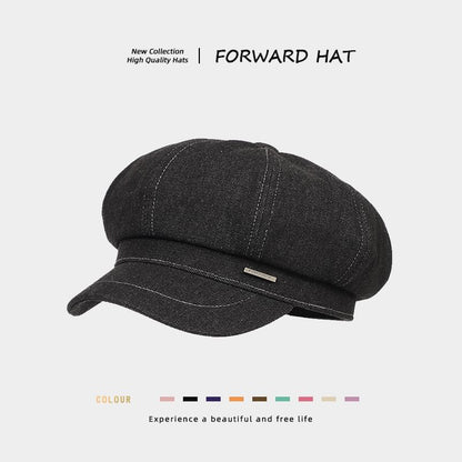 Denim Newsboy Cap