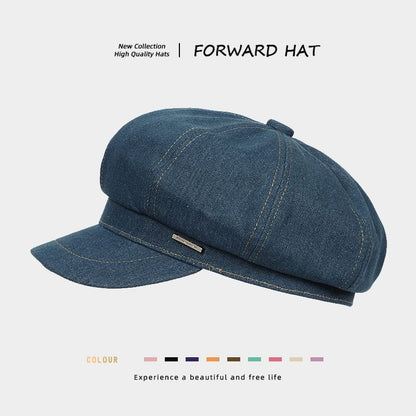 Denim Newsboy Cap