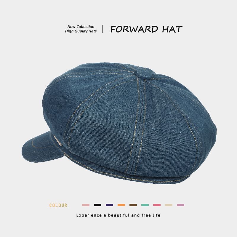 Denim Newsboy Cap