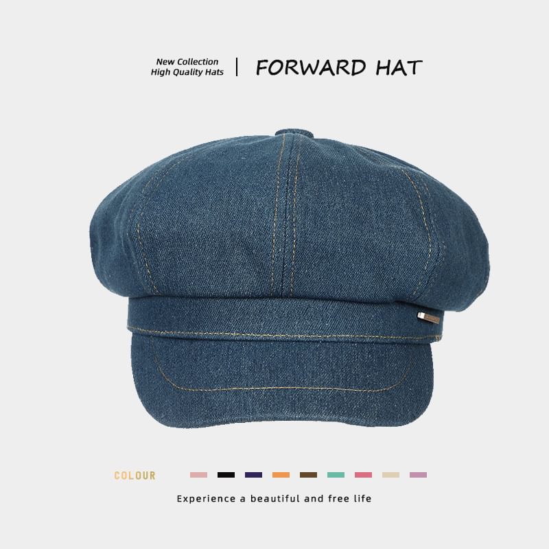 Denim Newsboy Cap
