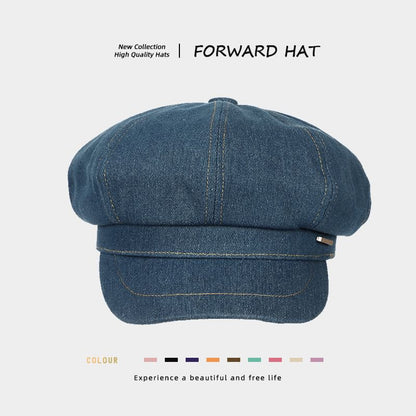 Denim Newsboy Cap