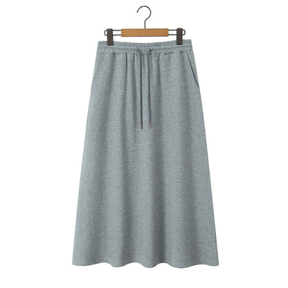 Half Zip Sailor Collar Top & Drawstring Waist Skirt