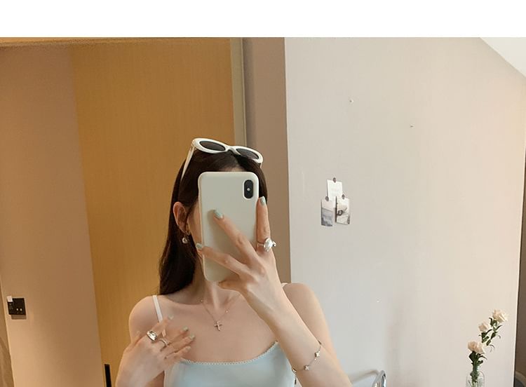 Slim Contrast-Trim Cami Top