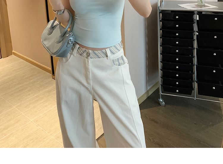 Slim Contrast-Trim Cami Top
