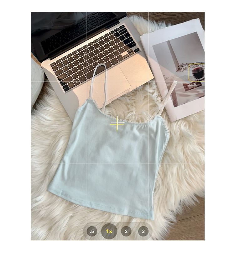 Slim Contrast-Trim Cami Top