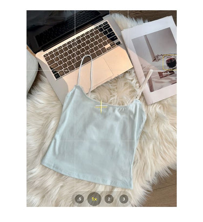 Slim Contrast-Trim Cami Top