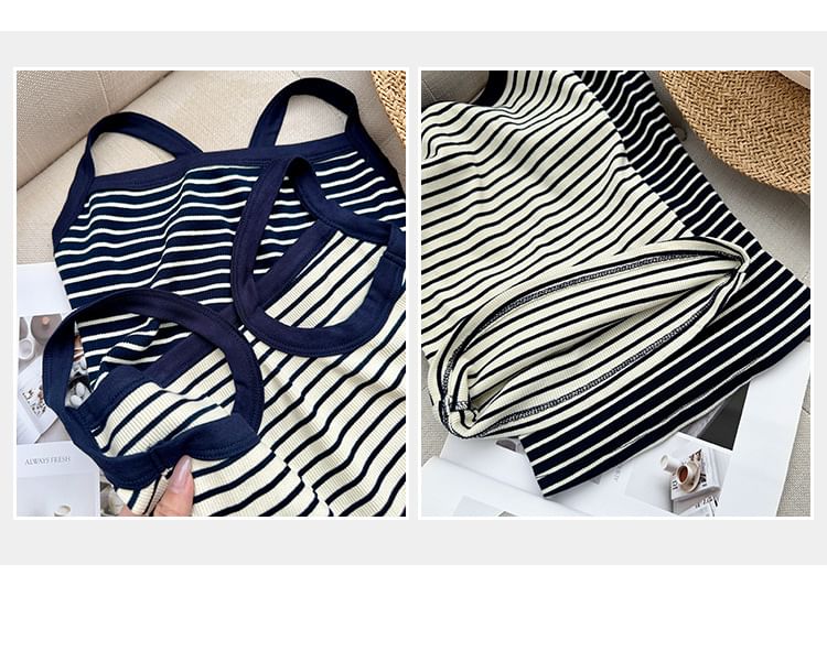 Striped Slim-Fit Cami Top