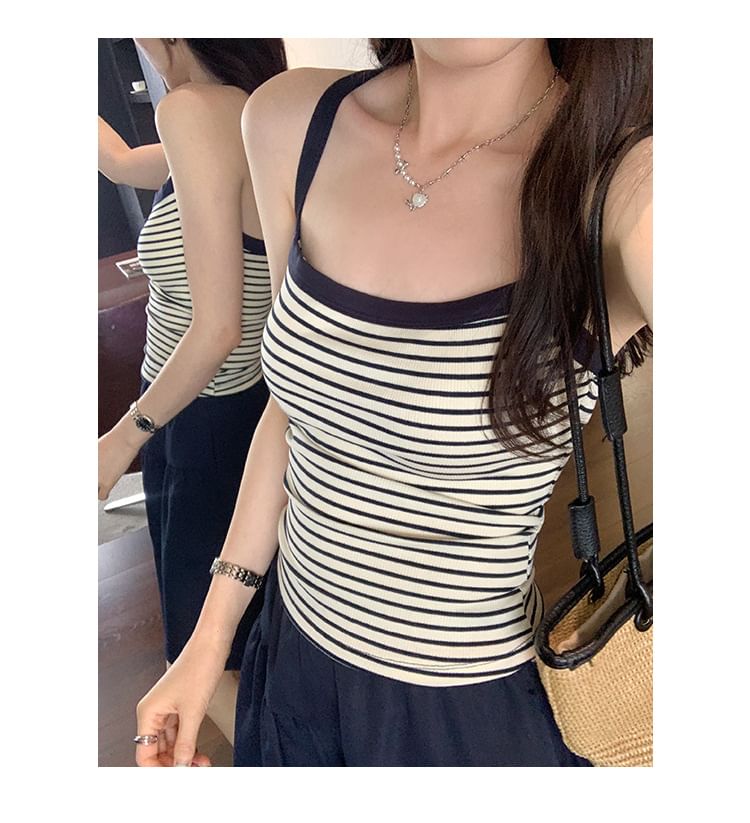 Striped Slim-Fit Cami Top