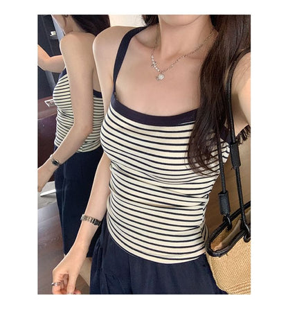 Striped Slim-Fit Cami Top