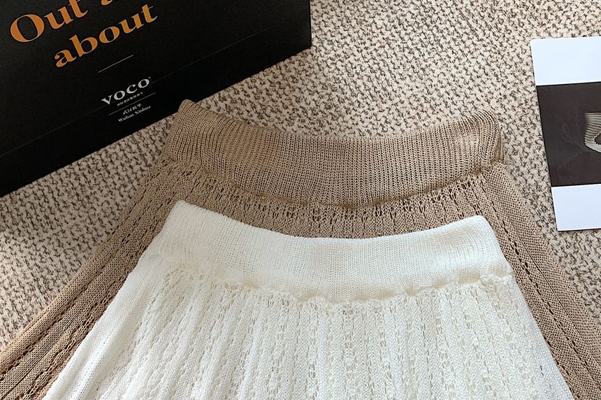 Mini A-Line Knit Skirt