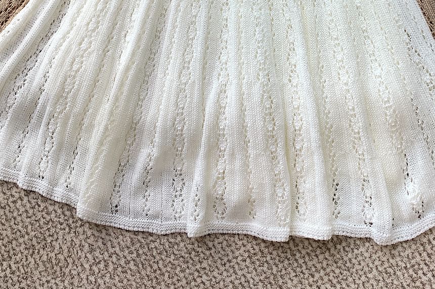 Mini A-Line Knit Skirt