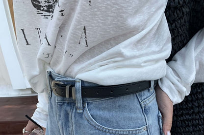 High Waist Washed Denim Shorts