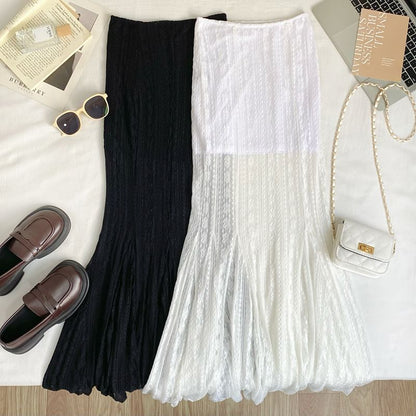 Lace Fishtail Maxi Skirt