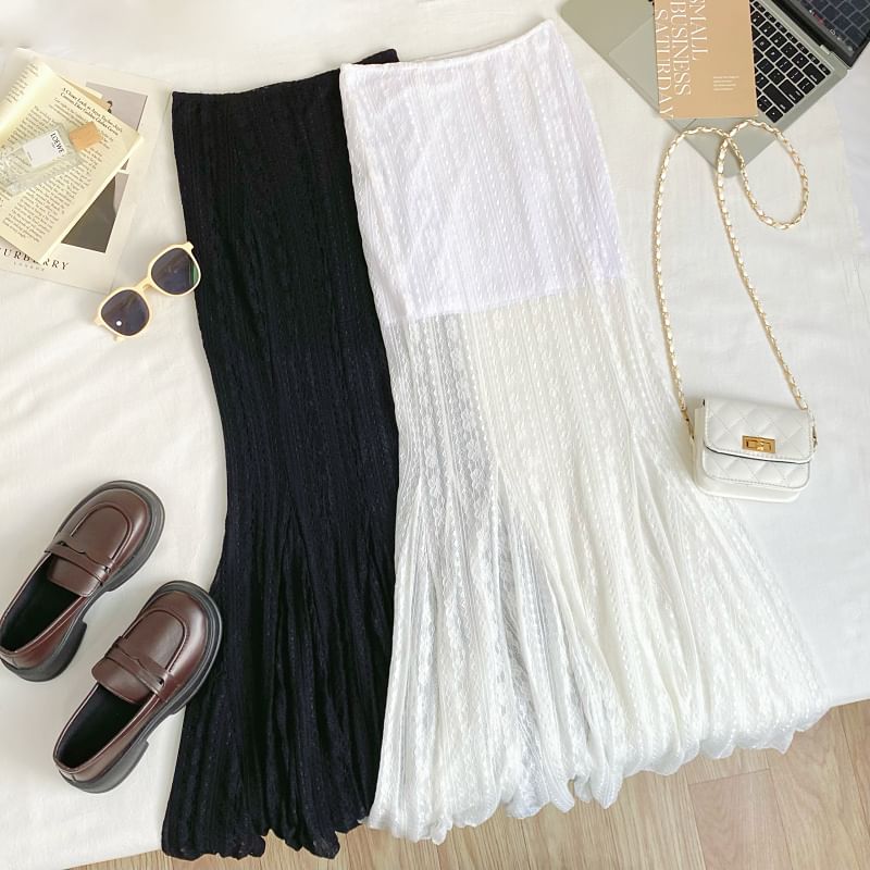 Lace Fishtail Maxi Skirt