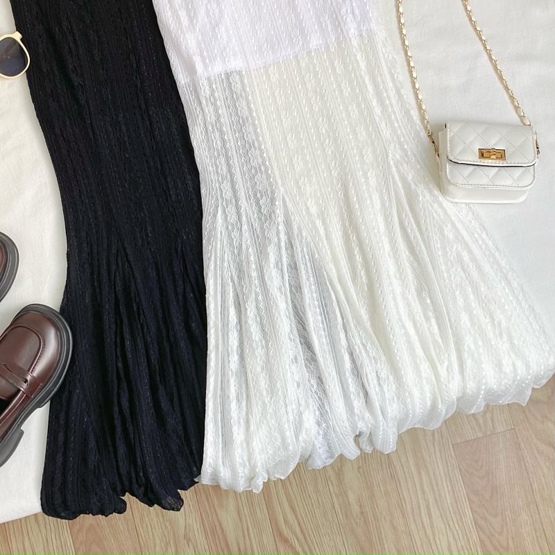Lace Fishtail Maxi Skirt