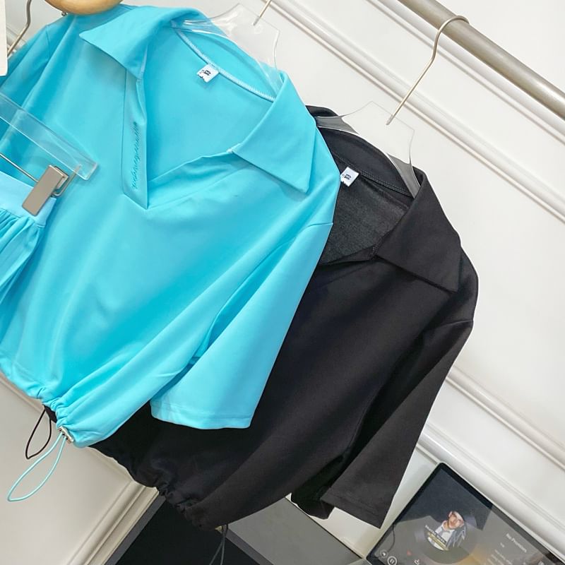 Polo Top and Mini Skirt Set