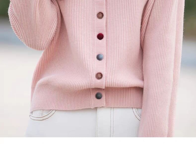 Notch Neck Plain Button Up Cardigan